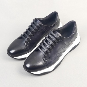 Chaussures en cuir haut de gamme pour hommes, en cuir de vachette pleine fleur, style britannique, élégantes, à lacets, respirantes, en cuir véritable, fabriquées à Foshan - Product Image 2