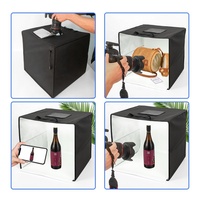 Boîte à lumière photo pliable de 40 cm (16 pouces) avec éclairage LED annulaire et 3 modes d'éclairage