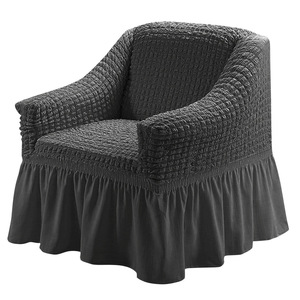 Housse de <span class=keywords><strong>fauteuil</strong></span> personnalisable en gaze bulle épaissie avec volants, entièrement enveloppante, anti-usure, antidérapante et amovible - Product Image 2