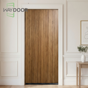 Portes intérieures minimalistes à panneau massif, finition teintée sur mesure, avec cadre à charnières, pour une intimité optimale, en chêne et acajou massif - Product Image 2