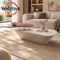 Ensemble de tables basses rotatives en forme de bateau, design moderne minimaliste et créatif, mobilier de salon, vente en gros directe d'usine OEM ODM