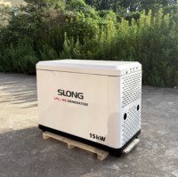 Generador de Gas Natural Silencioso de 15KW de la Marca SLONG para Uso Doméstico con Arranque Automático y Remoto 380V/230V