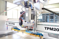 Routeur CNC avec 5+4 têtes de perçage et ATC linéaire 9kW 1300x2500mm, machine de sculpture sur bois pour la fabrication de portes d'armoires de cuisine