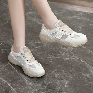 Zapatos de Mujer a la Moda, Zapatos Blancos Transpirables de Malla para Verano, Zapatos Deportivos Casuales Planos - Product Image 5