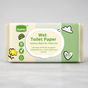OEM ODM 80 Lingettes Humides OUPAI pour Toilettes, Lingettes Sanitaires Humides, 99,9% Anti-Germes, Testées en Laboratoire, Lingettes Humides Antibactériennes Jetables dans les Toilettes - Product Image 1