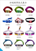 Bracelet RFID en tissu Mifare Classic 1K 4K MIFARE PLUS EV1 2K réutilisable, textile actif tissé, logo personnalisé en couleur pour les événements musicaux