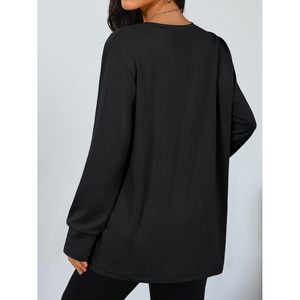 Womens Oversized Long Sleeve T <b>Shirt</b> Plus Size Loose Fit Workout Top Thumb Hole Knitted Fabric Fashion <b>Y2k</b> Style - Product Image 4