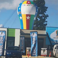 Ballon publicitaire gonflable géant avec éclairage LED, ballon à air chaud extérieur pour exposition sur toit