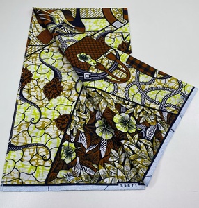 Tela de Organza Africana 100% Algodón Puro con Estampado Batik, 6 Yardas por Pieza para Bolsos, Camisas y Ropa de Niñas - Product Image 5