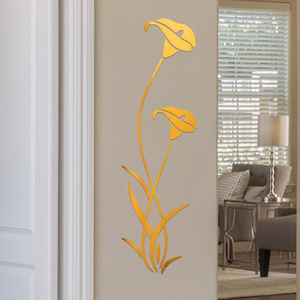 Decorazione della casa del fiore acrilico <span class=keywords><strong>soggiorno</strong></span> autoadesivi della <span class=keywords><strong>parete</strong></span> dello specchio - Product Image 2