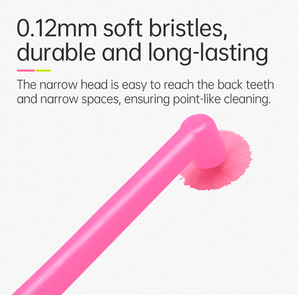 Brosse interdentaire orthodontique à touffe unique, brosse à dents à touffe terminale, approuvée CE, poils souples pour gencives sensibles, outil d'élimination de la plaque dentaire - Product Image 5