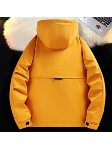 Chaqueta Bomber Impermeable y <span class=keywords><strong>Cortavientos</strong></span> con Capucha, Holgada, para Trabajo en Grupo, Personalizable, Funcional, para Hombre y Mujer - Product Image 3