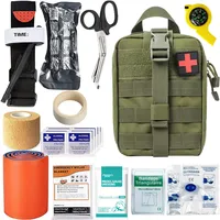 Trousse de premiers secours tactique multifonctionnelle Tomitomo Firstime pour survie en extérieur, avec pansement hémostatique thoracique et garrot, facile à transporter