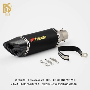 Tubo de Escape para Motocicleta Forsound, Precio de <span class=keywords><strong>F</strong></span>ábrica al por Mayor, con Doble Salida, para Modelos <span class=keywords><strong>CBR</strong></span> <span class=keywords><strong>500</strong></span> 800NK T700 752S <span class=keywords><strong>F</strong></span> - Product Image 2