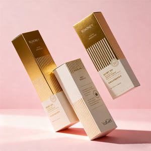 Boîtes en papier personnalisées de luxe portables avec doublure en éponge et estampage à chaud pour cosmétiques, parfums et crèmes pour les yeux - Product Image 4