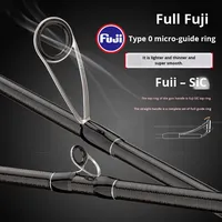 Canne à leurre à section unique en Fiber de carbone à haute teneur en carbone, anneaux de guidage Fuji carpe à action rapide 1.98/2.01/2.04L/M/Mh pour cannes à pêche toxiques