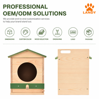 Nichoir en bois pour hiboux avec fenêtre, petit nichoir rectangulaire extérieur pour l'élevage et l'habitat des hiboux