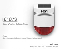 Prix de gros HEYI HY-6107S Sirène d'alarme manuelle portable à manivelle, étanche IP66, LED rouge et bleue, autonomie de 60 jours
