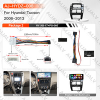 Autoradio Aijia 8+128 Go, lecteur multimédia, 4G Carplay, grand écran 12,3 pouces, cadre stéréo DSP pour Hyundai Tucson 2006-2013