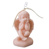 Bougie artisanale en forme de petit ange, aromathérapie, style INS, décoration de bureau, coffret cadeau d'anniversaire, bougie parfumée mignonne en cire de paraffine