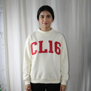 CLUSH SPORTS Half Zip Hooded Sweatshirt 100% Cotton Velour <b>RED</b> Applique Embroidery Winter Digital Printing Oversized Color - Product Image 1