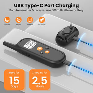 Tize-Collar de adiestramiento para perros 4, dispositivo recargable con control remoto de 300M, con pantalla Led - Product Image 5