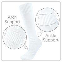 Chaussettes de football personnalisées avec logo OEM, jacquard, antidérapantes, en spandex et polyester, respirantes, pour l'entraînement au football