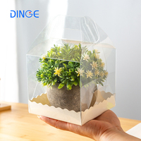 Boîte à gâteau de luxe, nouveau style, en PET de qualité alimentaire, jetable, transparente, portable, petite, mini, 3, 4, 5, 6 pouces, avec poignée