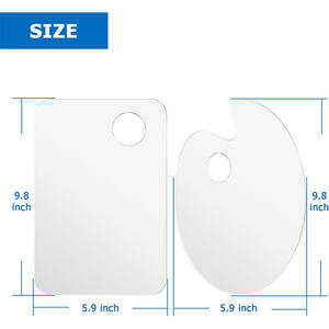 2 חבילה 9.8x5.9 אינץ 'צבע אקריליק לוח צבע צבע משטח משטח משטח ציור אמנות <span class=keywords><strong>diy</strong></span> ציור מדפי תצוגה נקי קל - Product Image 6