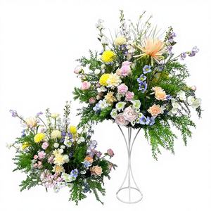 Chemin de table en soie coloré personnalisé, respectueux de l'environnement, avec fleurs de dahlia et herbe sauvage, pour mariage, remise de diplôme, Nouvel An, Saint-Valentin - Product Image 1