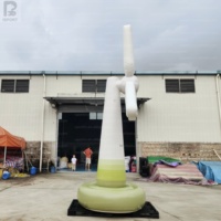 Éolienne géante gonflable personnalisée avec logo LED de 3 m pour la décoration d'événements écologiques/renouvelables/expositions