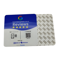 Carte de visite personnalisée RFID NFC QR 13,56 MHz, étanche, 12x12cm, Tag213/215/216 pour hôtel et avis Google