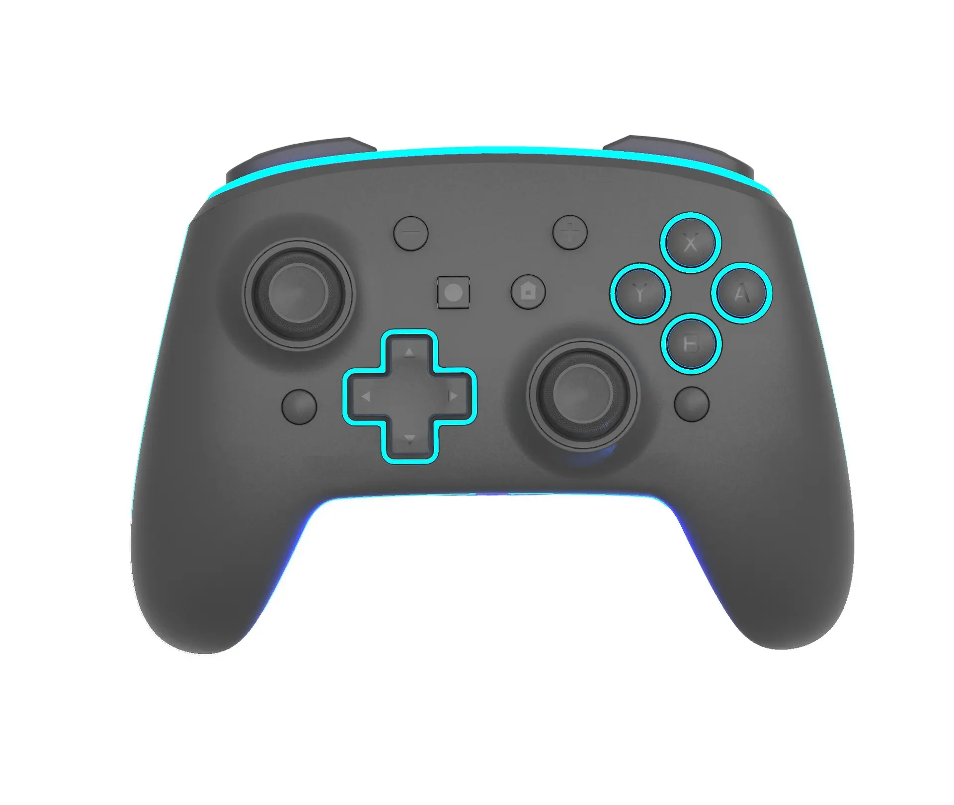 Wireless BT Controller di gioco con luce blu Joystick per Pc rilevamento Gamepad vibrazione sveglia Joypad per Nintendo Controller interruttore