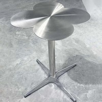 Tables Basses Style Industriel en Acier Inoxydable pour Bar, Café, Restaurant, Salon – Meubles de Construction Métallique pour la Maison