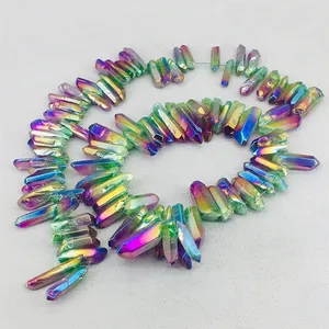 HY Natural Plating Crystal Cluster For Sale Aqua Aura Quartz Crystal Colorful Healing Crystal for sale