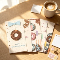 2026 Nuevo A6 Separadores de 6 agujeros con diseño de donut y dibujos animados para organizador de presupuesto, páginas separadoras para agenda, tarjetas de índice para cuaderno de hojas sueltas