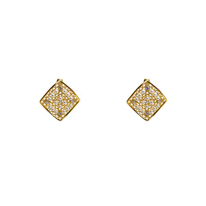 Boucles d'oreilles géométriques en perles avec incrustation de zircon pour femmes, à porter au quotidien, en alliage de zinc, rondes blanches, qualité AA - Product Image 5