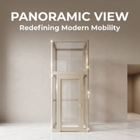 Ascenseurs de villa de style chinois, ascenseurs verticaux résidentiels haut de gamme, ascenseurs multi-patients à traction sans engrenages avec plancher en PVC