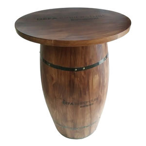 طاولة خشبية مخصصة لتناول الطعام والنبيذ مع أربعة كراسي للنبيذ الأحمر Lovingston Rotunda الأحمر - Product Image 5