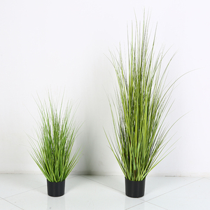 Proveedor de <span class=keywords><strong>Amazon</strong></span> con decorativa plantador acuáticos hierba Mini planta de plástico Artificial con raíces hierba Bonsai - Product Image 1