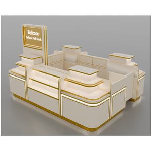 تصميم ثلاثي الأبعاد خدمة مستحضرات التجميل حامل عرض العطور عرض مجلس الوزراء باروكة جدار جميل كشك مستحضرات التجميل مربع مول كشك - Product Image 3