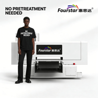 Printer Digital DTG Kulit/Plastik Ramah Lingkungan Fourstar Single Station UV Ink 60pcs/jam Ricoh I3200*4 Printhead 2400 DPI 4 Head