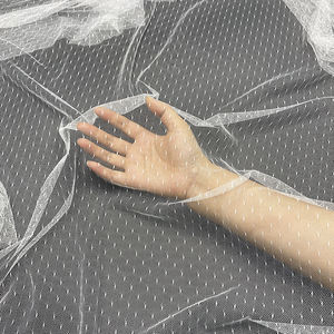 ผ้าทูลล์โพลีเอสเตอร์ 63 นิ้ว สำหรับชุดเจ้าสาว ผ้าตาข่ายยืดหยุ่น ปักลายถัก สำหรับชุดแต่งงานเด็กผู้หญิง ออกแบบสำหรับเจ้าสาว - Product Image 5