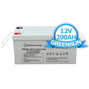 Baterai asam timbal Terminal depan penyimpanan siklus dalam tenaga surya Gel Agm 12V 100AH 150Ah