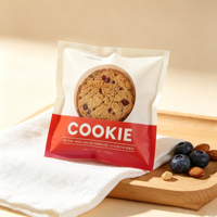 Sachets d'emballage personnalisés pour biscuits de boulangerie, scellés sur trois côtés, pochettes plates individuelles pour biscuits, sachets transparents en plastique thermoscellables pour beignets