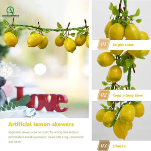 ผลไม้เทียมโฟมมะนาวจำลองเหมือนจริงสำหรับบ้านห้องครัวปาร์ตี้ผับตกแต่งตู้เครื่องประดับ - Product Image 2