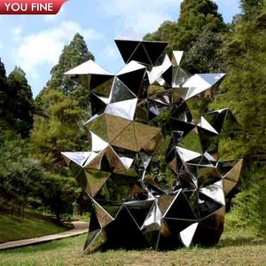 Youfine Tùy Chỉnh Thiết Kế Ngoài Trời Vòng Tròn Công Cộng Nghệ Thuật Trang Trí Nội Thất Hiện Đại Trừu Tượng Thép Không Gỉ Hình Học Thông Tư Điêu Khắc - Product Image 6