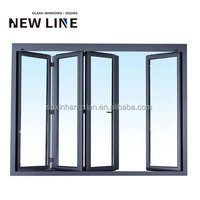 Rideau suspendu en aluminium sécurisé personnalisé à double battant en verre anti-ouragan design moderne balcon rail pont cassé