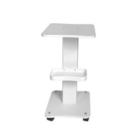 Chariot de Salon Portable Blanc pour Appareils de Beauté et Coiffure