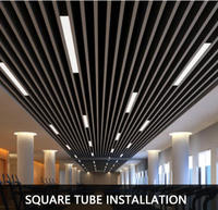 Lustre linéaire LED suspendu connectable 36W pour allée, couloir, restaurant, atelier de réparation automobile